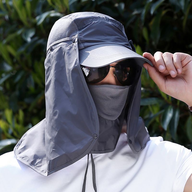 mens fishing hat with neck flap