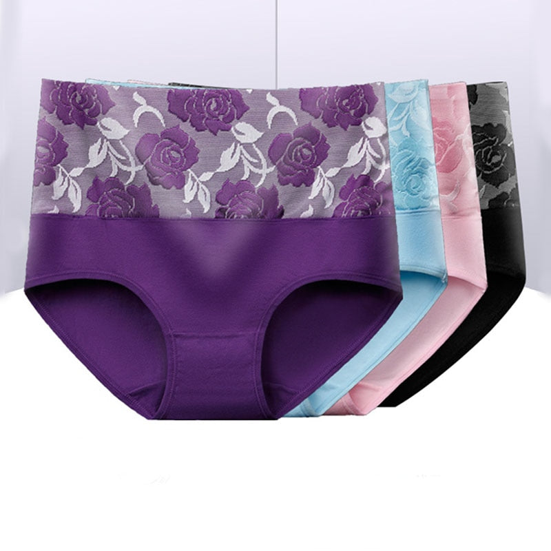 High-Waist Smoothing Underwear - Cotton Comfort