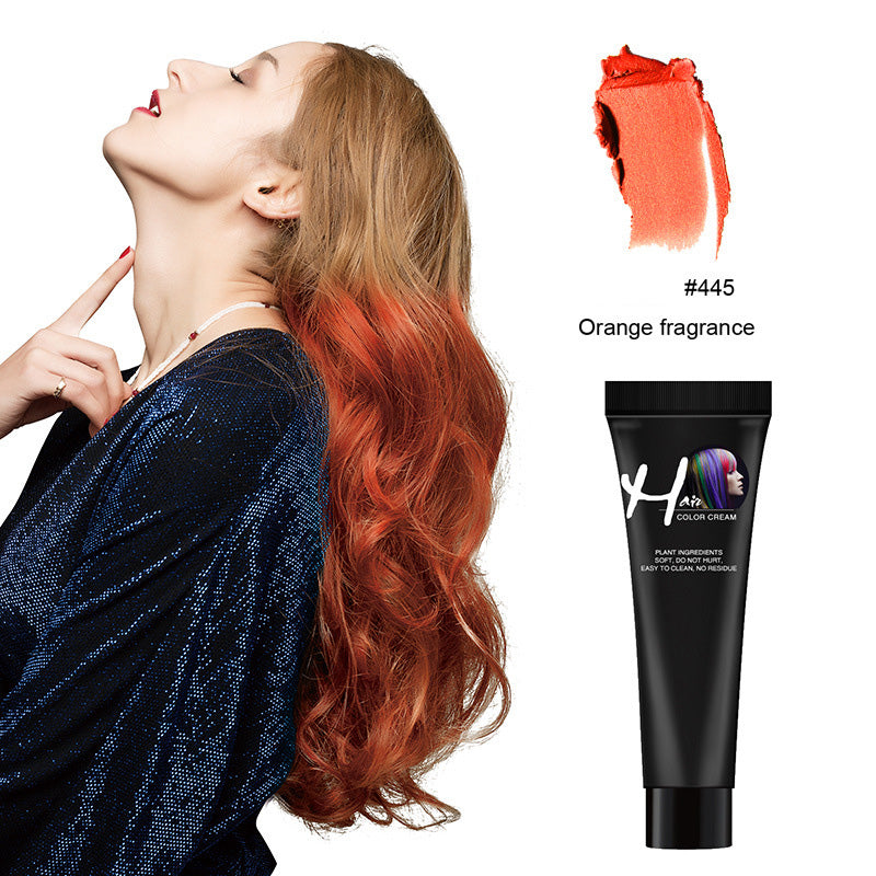 Vibrant Hair Dye Cream: Color Highlights for All Hair Types - Easy DIY Temporary Hair Color