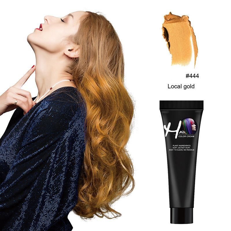 Vibrant Hair Dye Cream: Color Highlights for All Hair Types - Easy DIY Temporary Hair Color