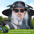 BodiModi solar fan hat vs regular sun hat — comparison showing dual fan cooling advantage
