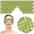 Jade Eye Mask Reusable 100% Natural Green Facial Stone Mask for Hot & Cold Anti-Aging Therapy