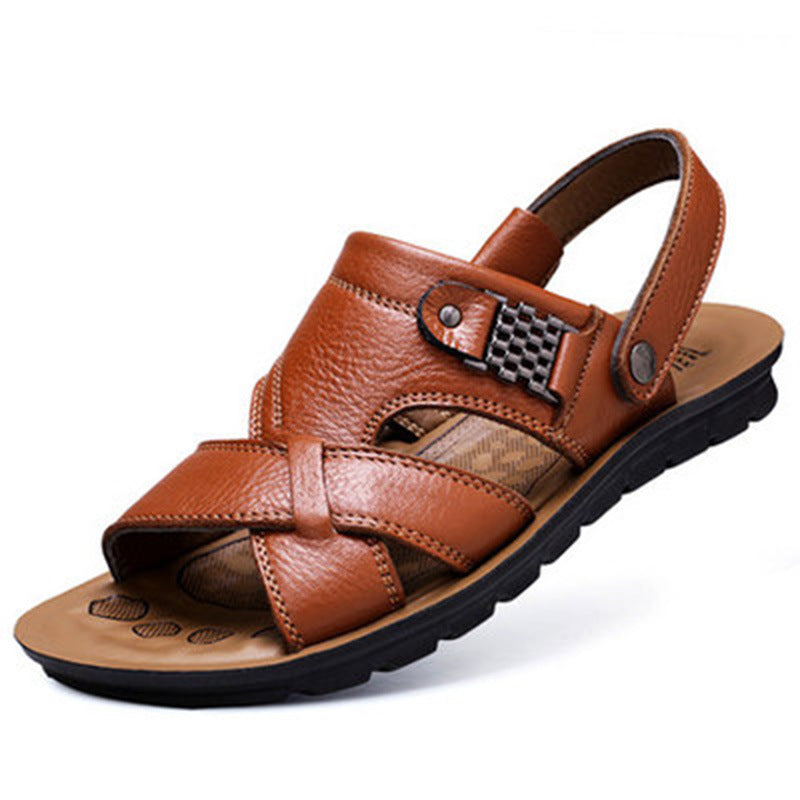 Breathable Orthopedic Leather Sandals – Unisex Comfort Fit