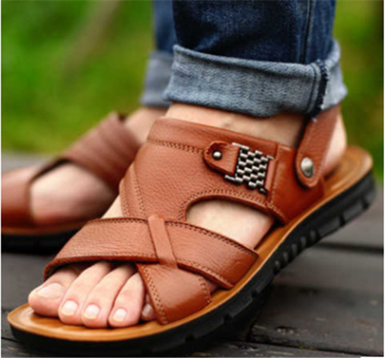 Breathable Orthopedic Leather Sandals – Unisex Comfort Fit
