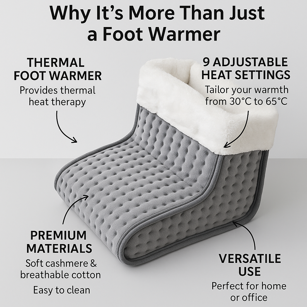 Luxury Electric Foot Warmer – 9-Level Adjustable Heat Pad
