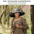 BodiModi solar cooling fan hat — USB powered outdoor sun protection