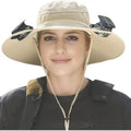 BodiModi solar cooling fan hat — worn outdoors construction lifestyle
