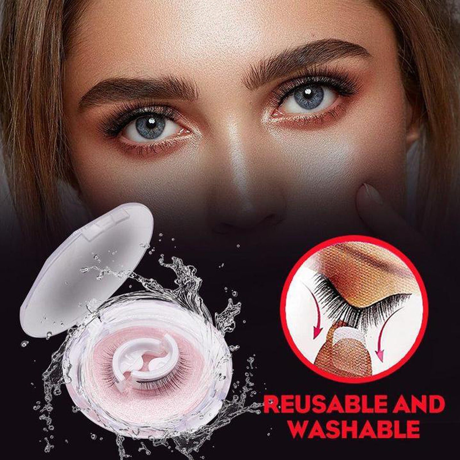 Self-Adhesive Mink Lashes – Reusable 3D Silk Eyelashes