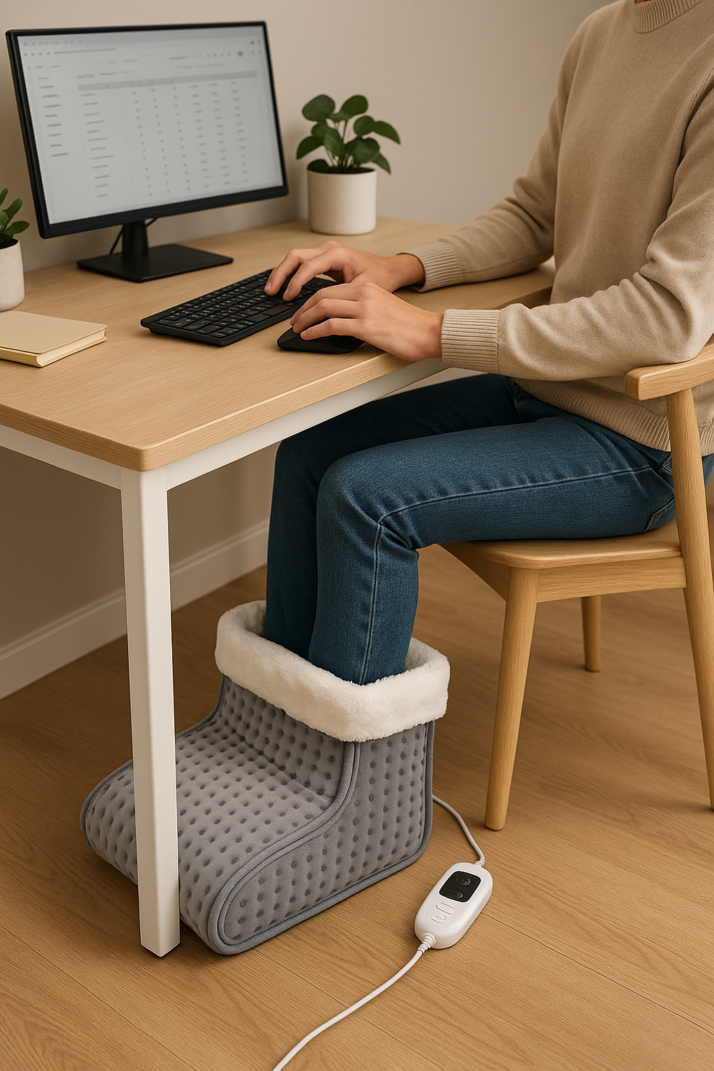 Luxury Electric Foot Warmer – 9-Level Adjustable Heat Pad