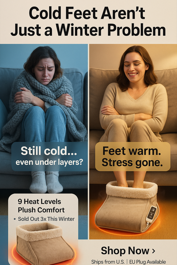 Luxury Electric Foot Warmer – 9-Level Adjustable Heat Pad