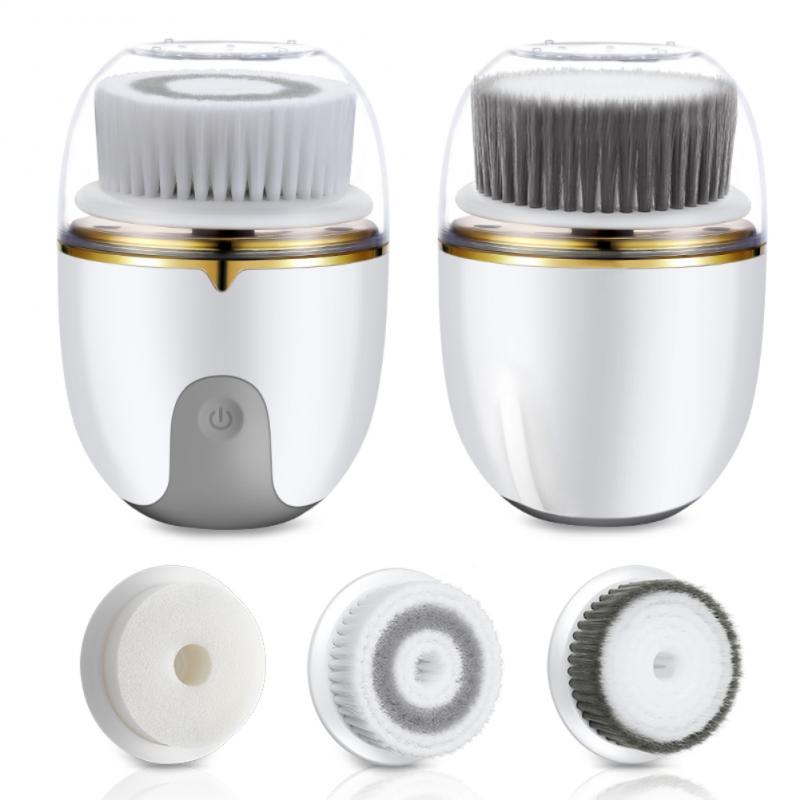 Waterproof Facial Cleansing Brush – Soft Spin Exfoliator Tool