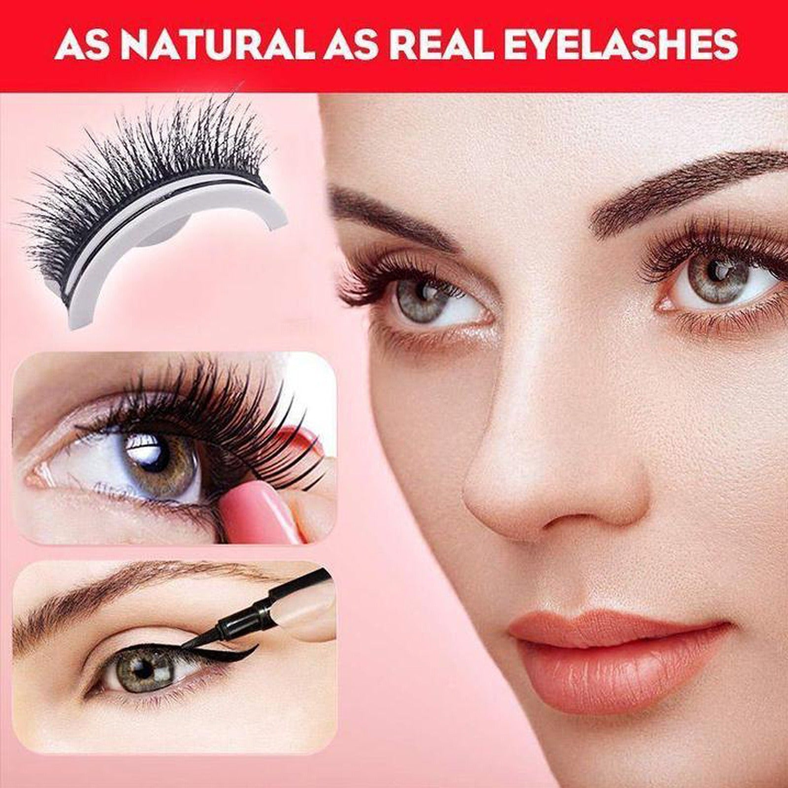 Self-Adhesive Mink Lashes – Reusable 3D Silk Eyelashes