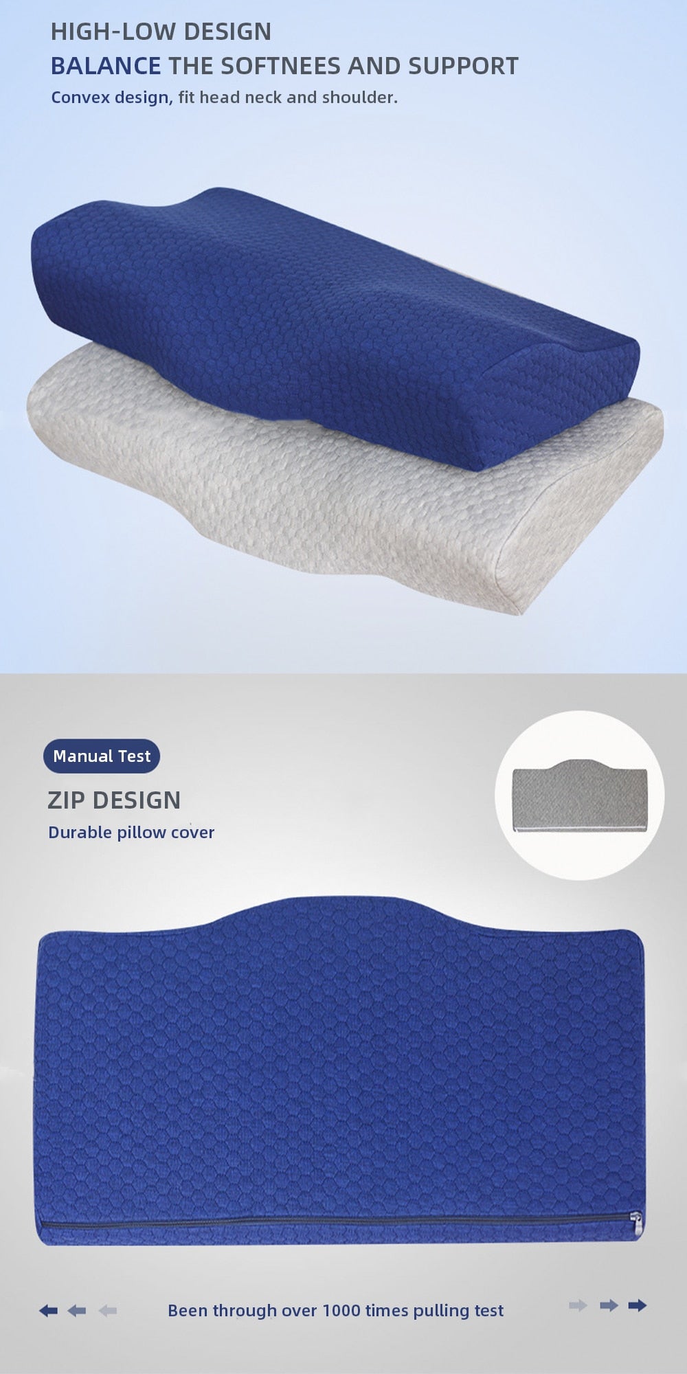 SoftSleeper® Orthopedic Memory Foam Pillow - The Perfect Support for a Restful Night's Sleep