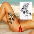 Sexy Flower Temporary Tattoo