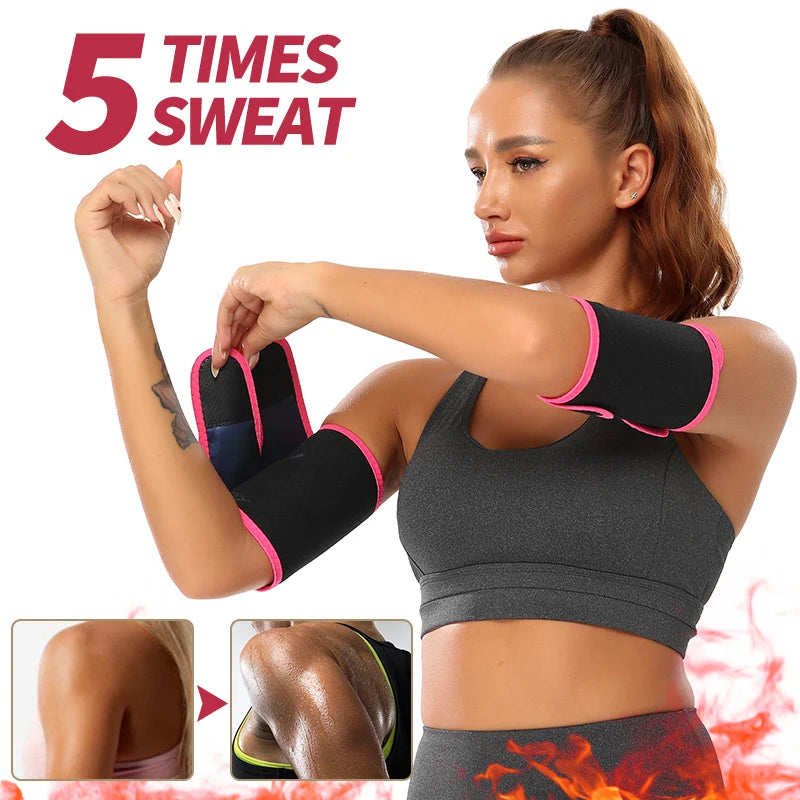 BodiModi's SlimSweat™️ ThermoTrim Arm Shaper Bands - Women's Sauna Sweat Slimmers