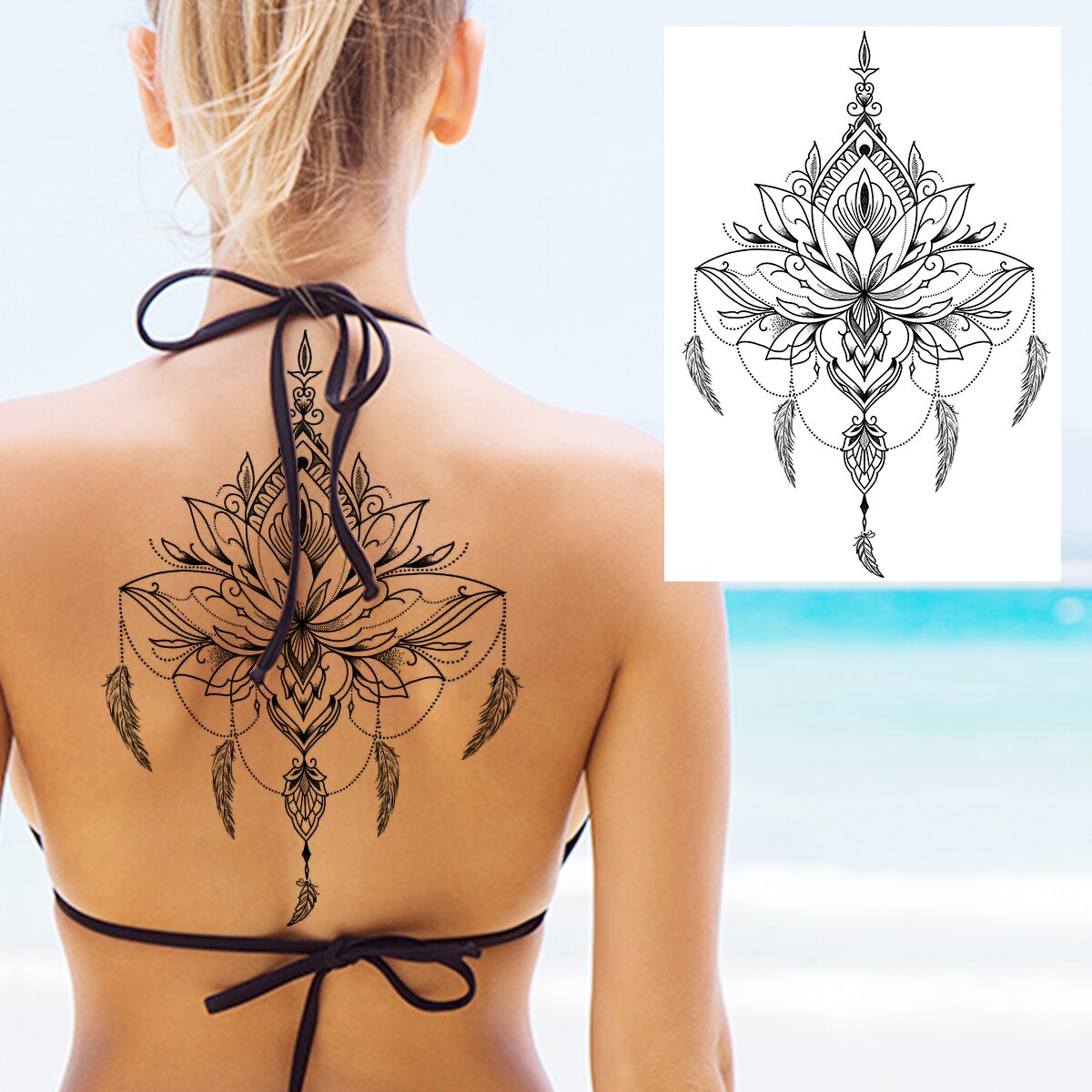 Sexy Flower Temporary Tattoo