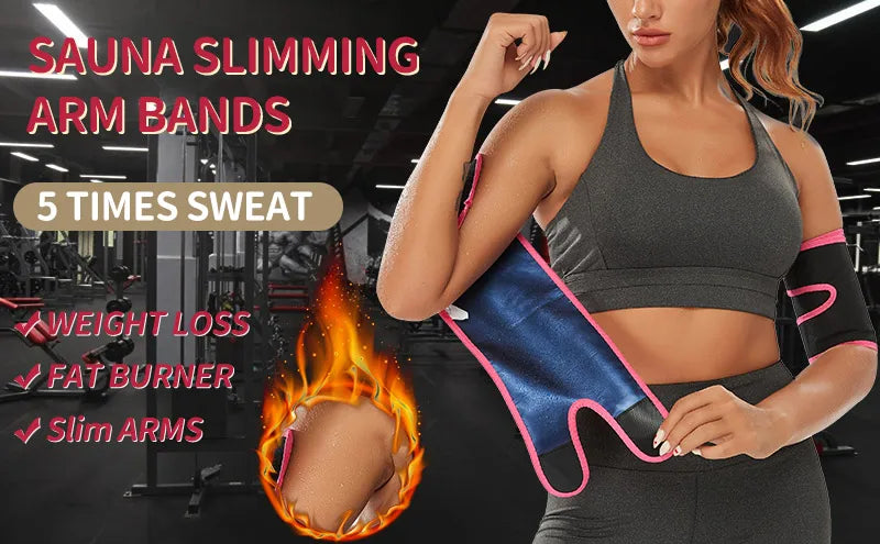 BodiModi's SlimSweat™️ ThermoTrim Arm Shaper Bands - Women's Sauna Sweat Slimmers