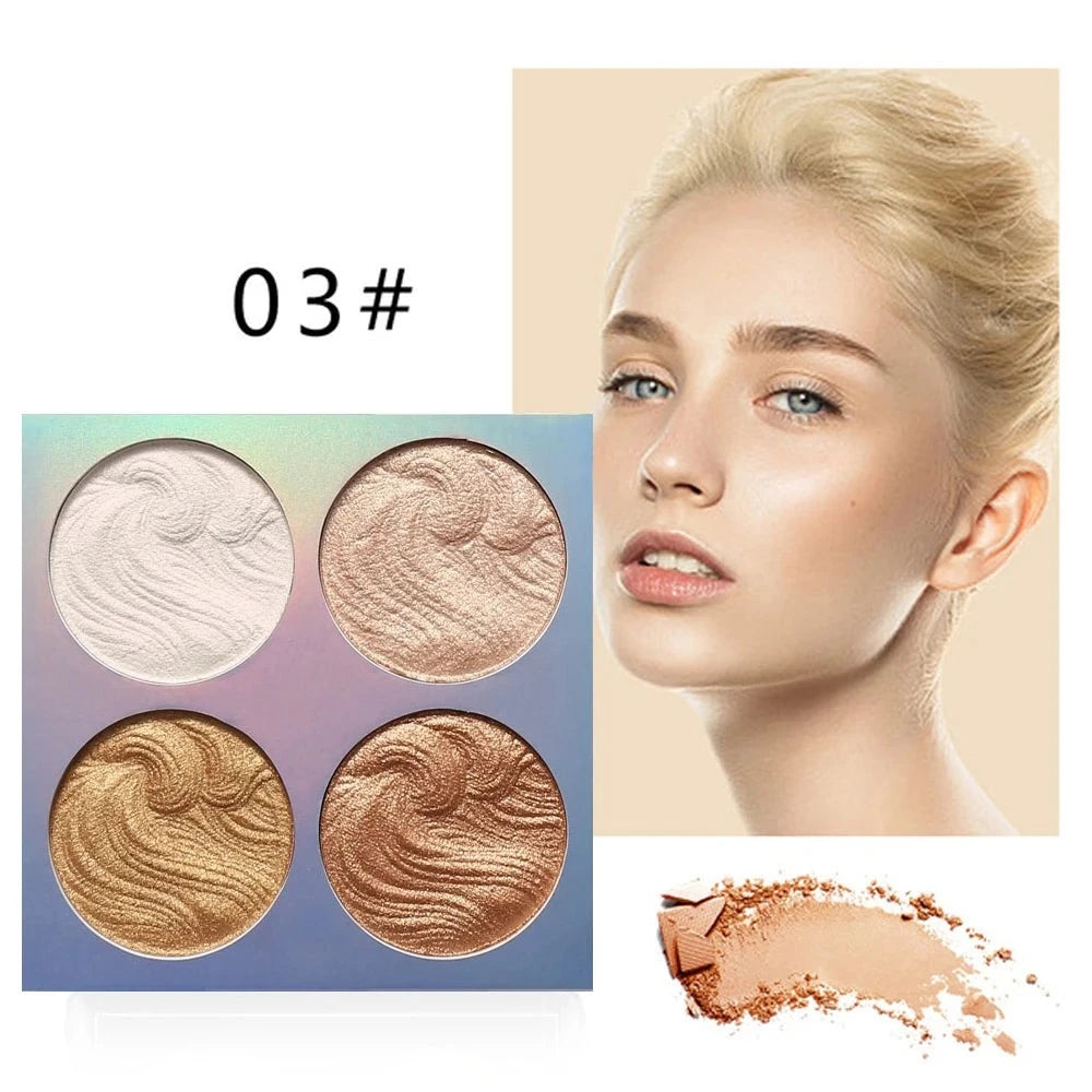 Bronzer & Highlighter Glow Makeup Palette Powder Kit