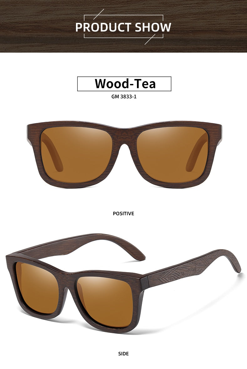 Natural Bamboo Wooden Sunglasses