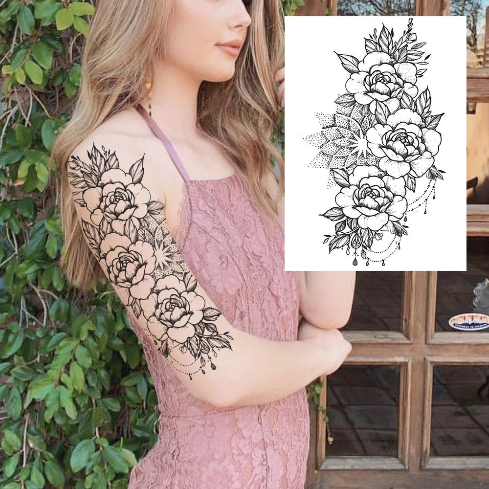 Sexy Flower Temporary Tattoo