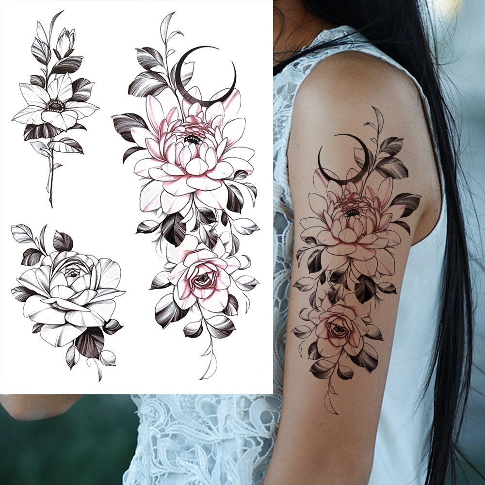 Sexy Flower Temporary Tattoo