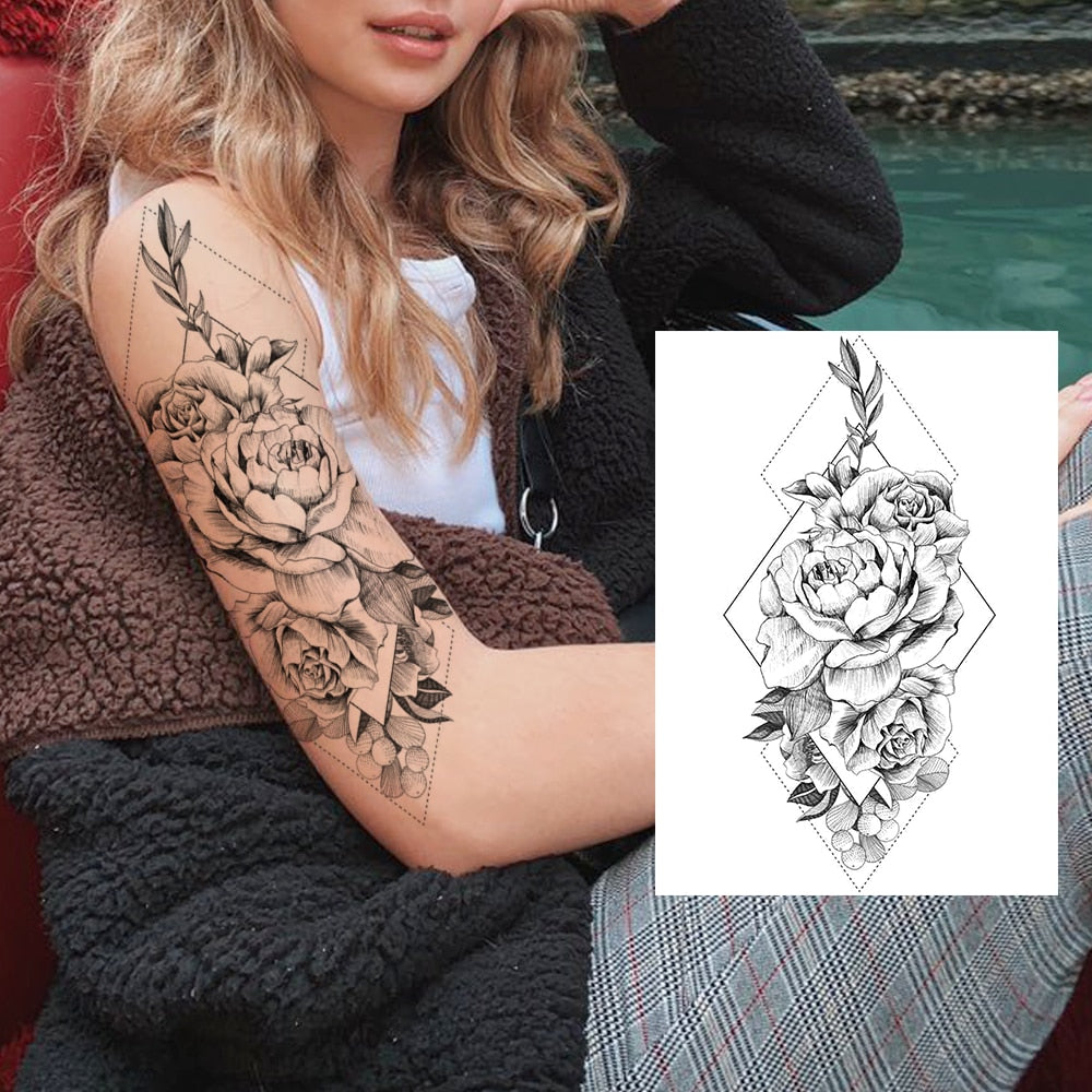 Sexy Flower Temporary Tattoo