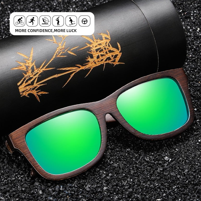 Natural Bamboo Wooden Sunglasses