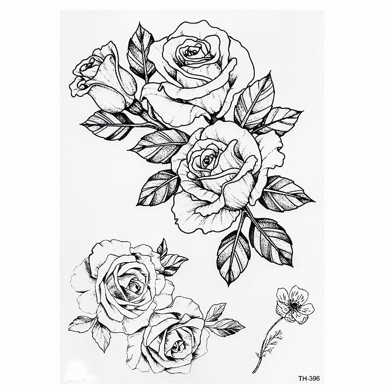 FlowerMark™ Lotus Rose Temporary Tattoo set