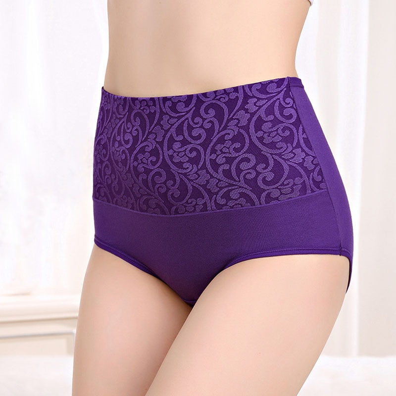 Cotton High Waist Abdominal Slimming Antibacterial Underwear