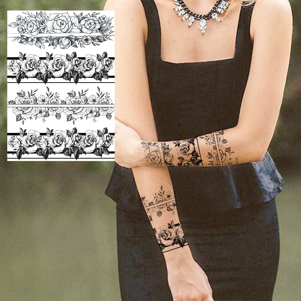 Sexy Flower Temporary Tattoo