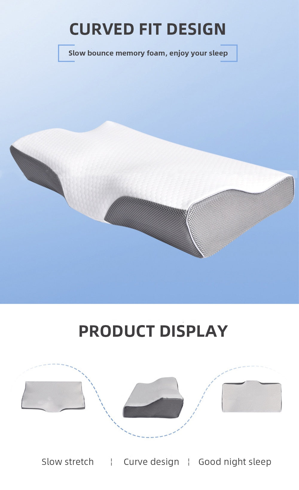 SoftSleeper® Orthopedic Memory Foam Pillow - The Perfect Support for a Restful Night's Sleep