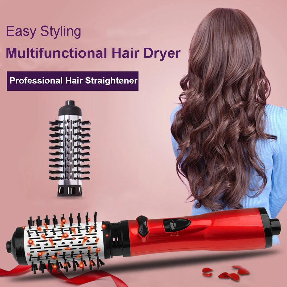 TravelPro 3-in-1 Rotating Hair Dryer Brush - Blow Dryer, Curler, and Straightener