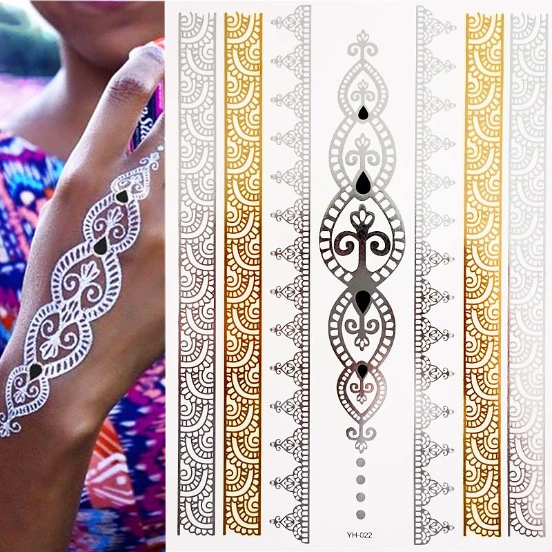 Premium Boho Metallic Gold Festival Feathers Temporary Tattoo