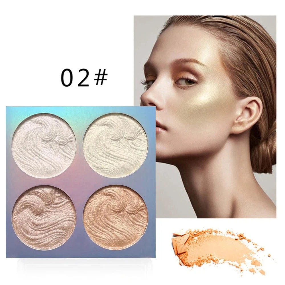 Bronzer & Highlighter Glow Makeup Palette Powder Kit