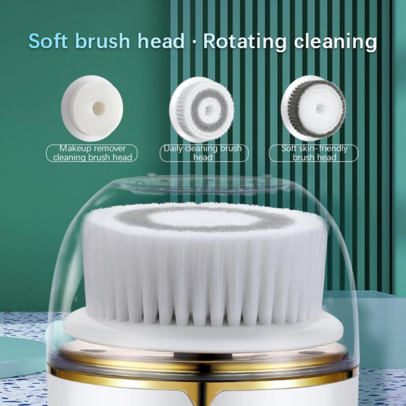 Waterproof Facial Cleansing Brush – Soft Spin Exfoliator Tool