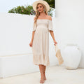 Floral Maternity Maxi Dress – Chiffon Short Sleeve Summer Wear