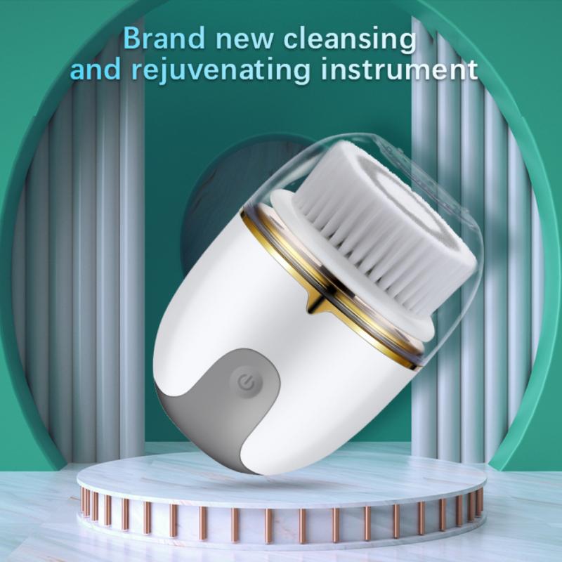 Waterproof Facial Cleansing Brush – Soft Spin Exfoliator Tool
