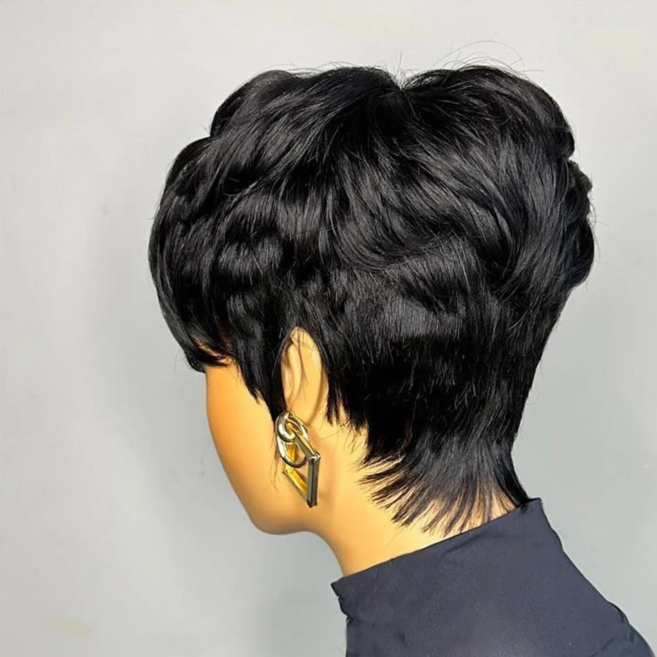 Velura™ Pixie Wig – Soft Layered Human Hair Style