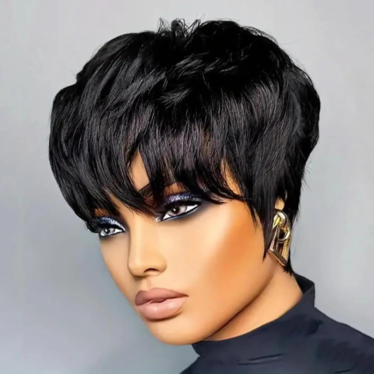 Velura™ Pixie Wig – Soft Layered Human Hair Style