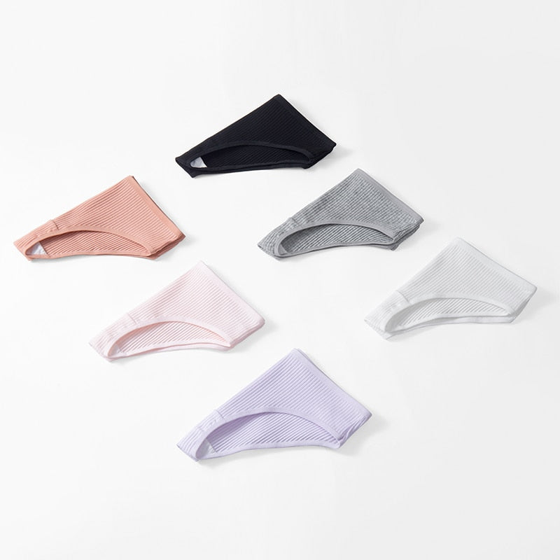 10-Piece Set: Trendy Striped Cotton Panties - Sexy, Comfortable & Breathable