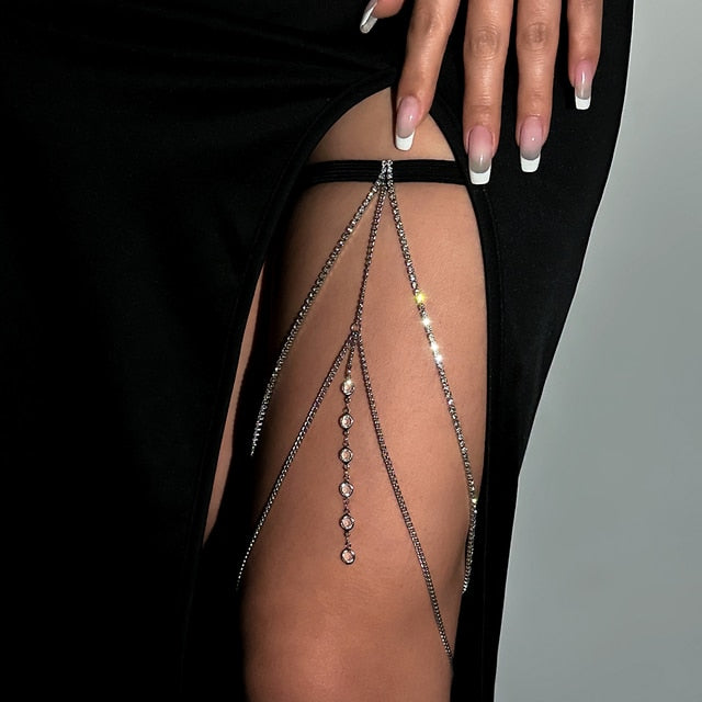 Exquisite Multilayer Tassel Leg Chain - Women's Bodi Jewelry