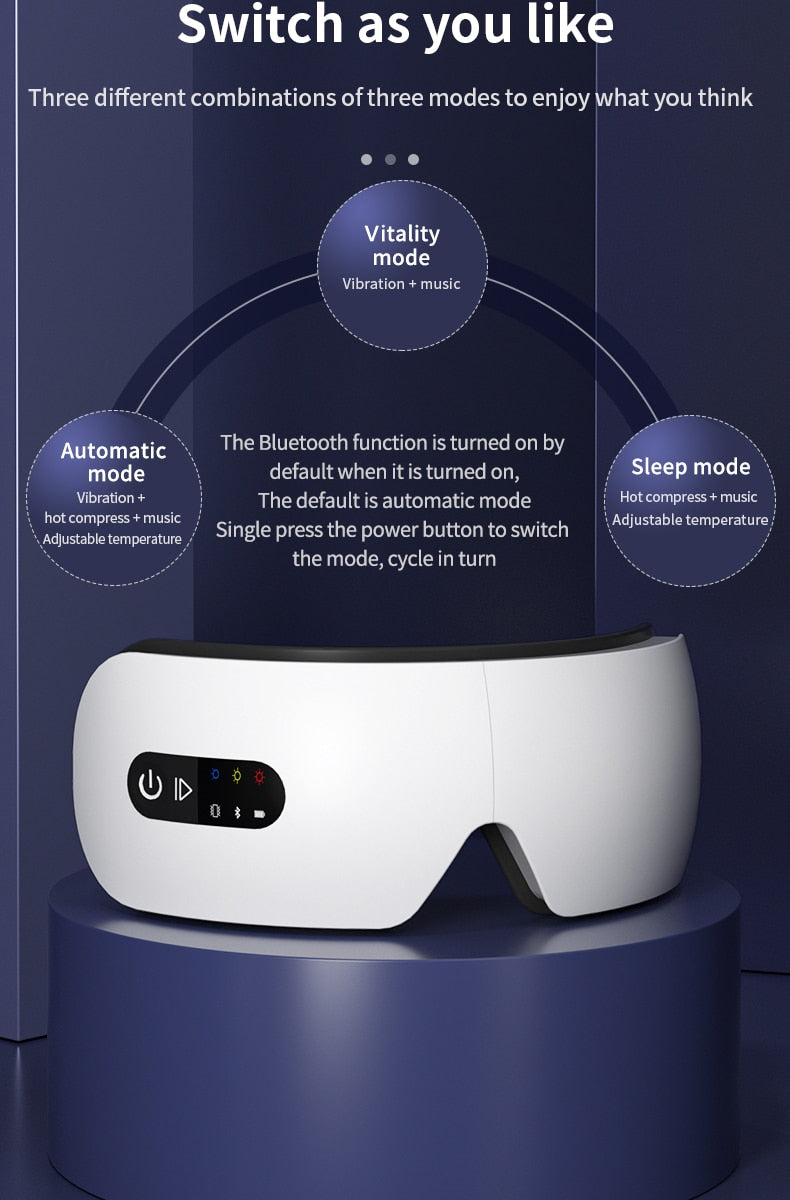 Eye Massager with Music for Migraines