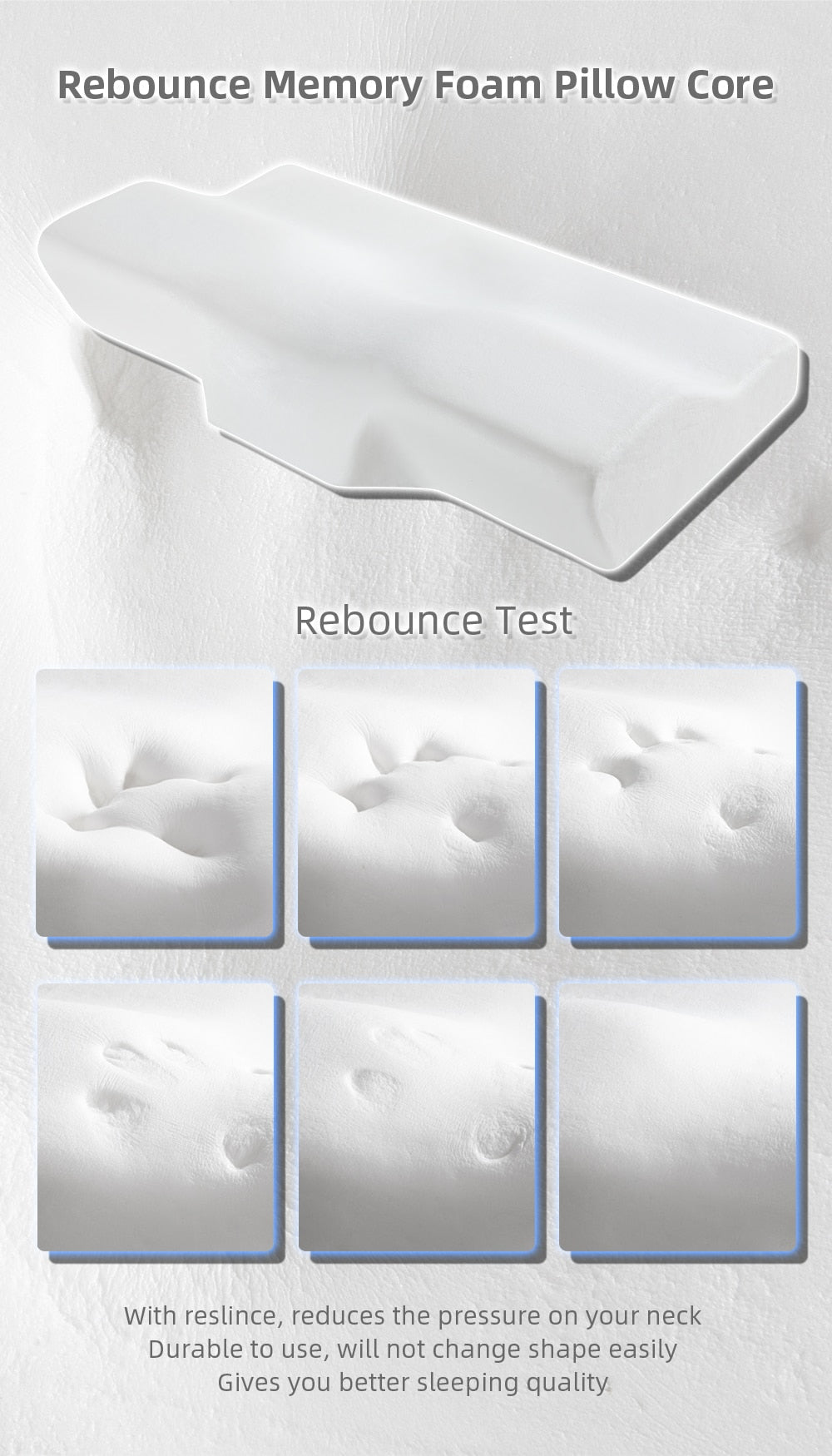 SoftSleeper® Orthopedic Memory Foam Pillow - The Perfect Support for a Restful Night's Sleep