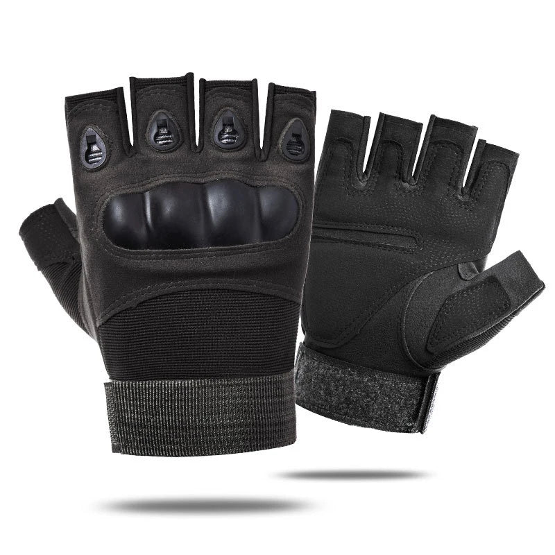 BodiModi's CombatGrip™️ Unisex Tactical Hard Knuckle Half Finger Gloves -  Fingerless Design