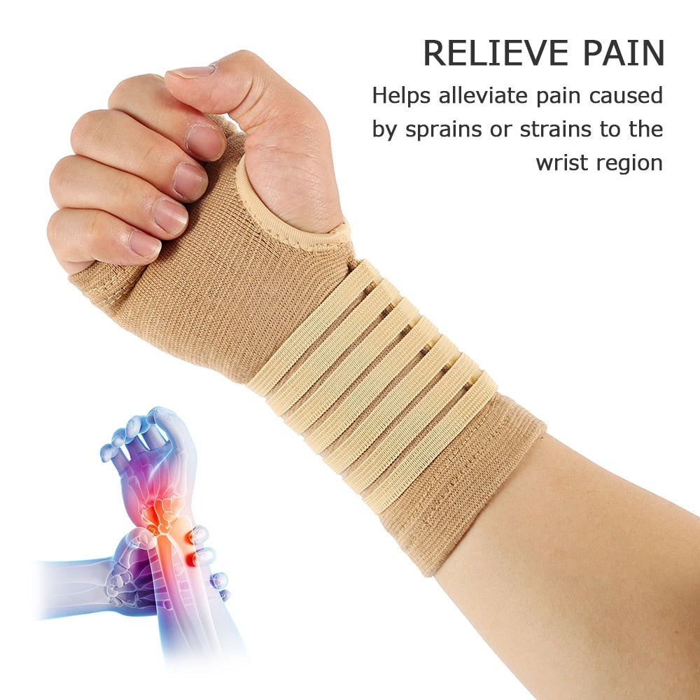 Sports Safety Hand Protective Wrist Support Set: 2pcs Elastic Bandage for Arthritis, Sprains, and Carpal Tunnel