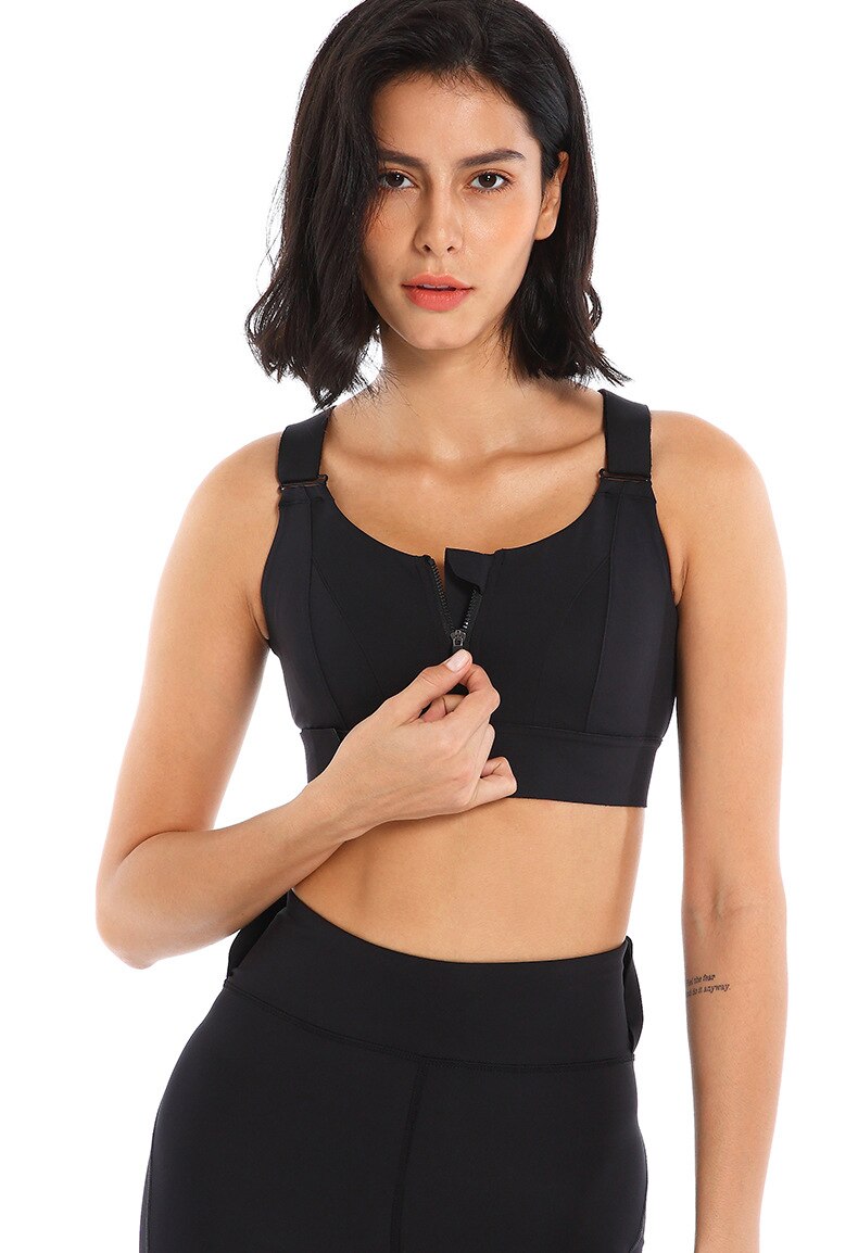 Ultimate™ High-Strength Sports Bra for Women: Shockproof, Front Zipper, Perfect for Running, Fitness, and Yoga