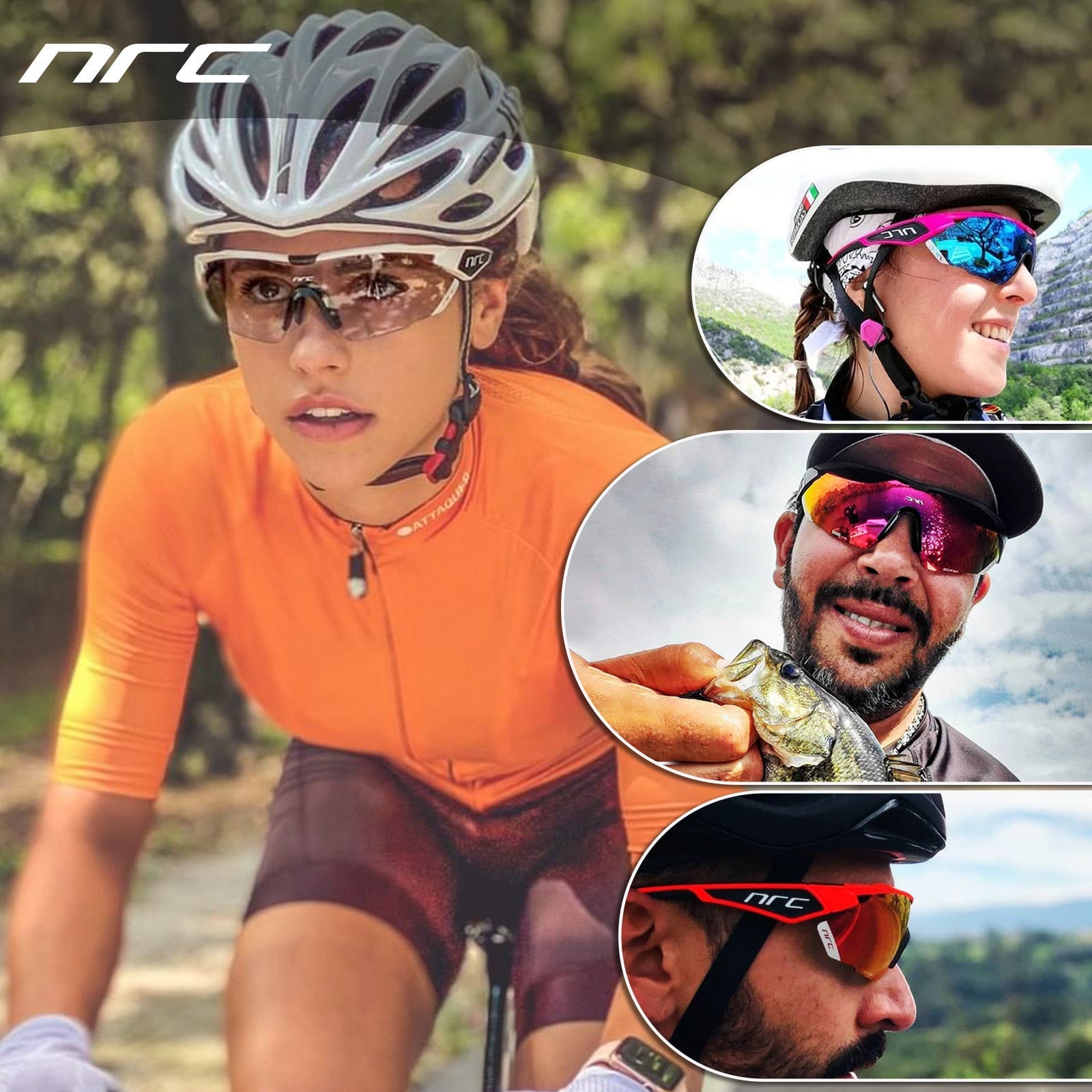 NRC Premium Class Ride - Cycling Sunglasses | UV Protection | Polarized Lenses