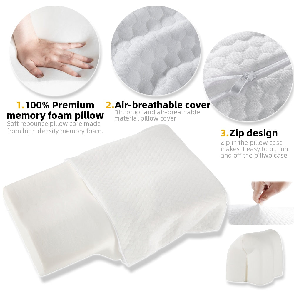 SoftSleeper® Orthopedic Memory Foam Pillow - The Perfect Support for a Restful Night's Sleep