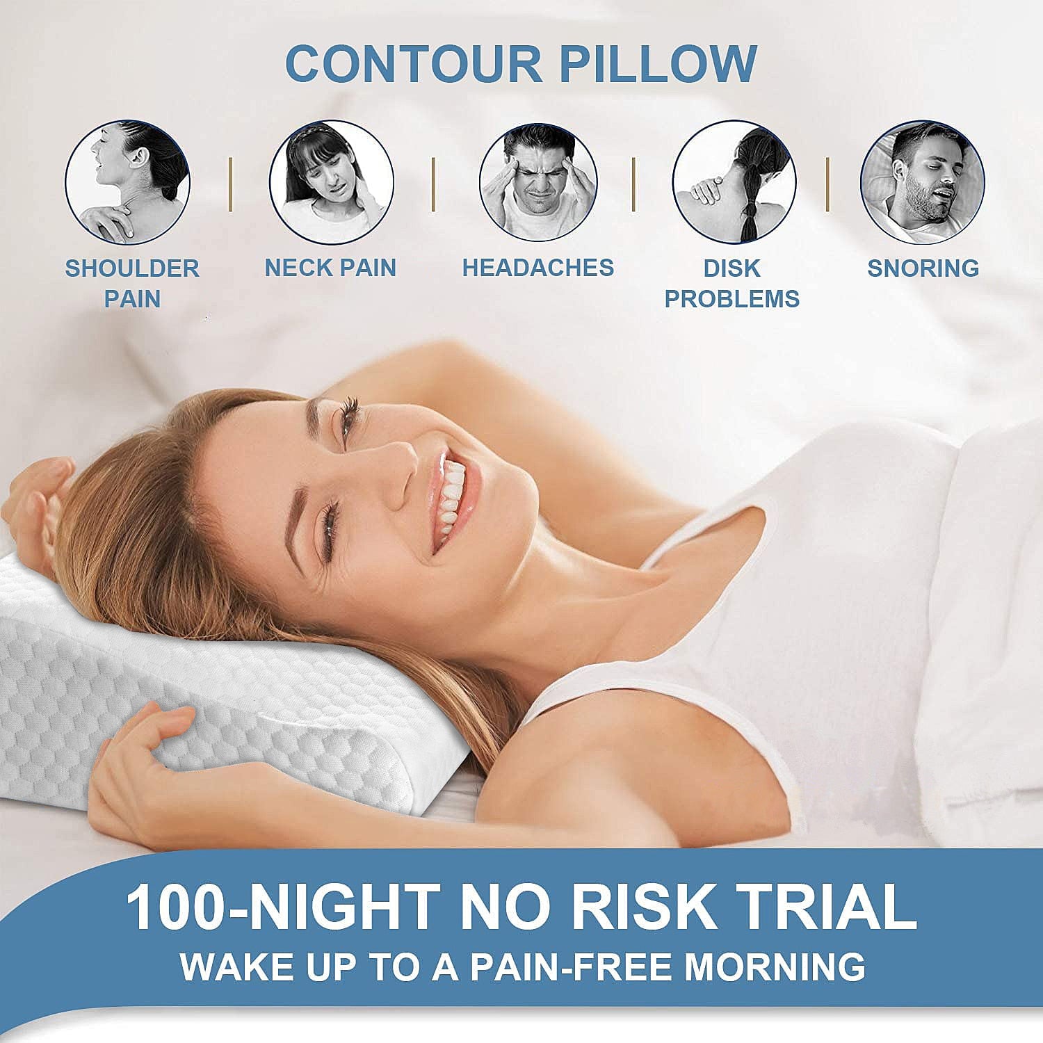 SoftSleeper® Orthopedic Memory Foam Pillow - The Perfect Support for a Restful Night's Sleep