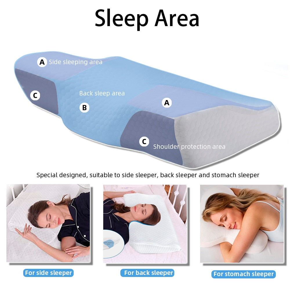 SoftSleeper® Orthopedic Memory Foam Pillow - The Perfect Support for a Restful Night's Sleep